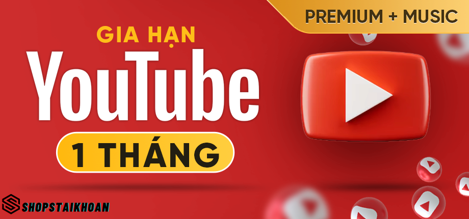 YouTube Premium + YouTube Music Chính Chủ 1 Tháng (Cá nhân)